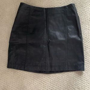 Free people leather skirt